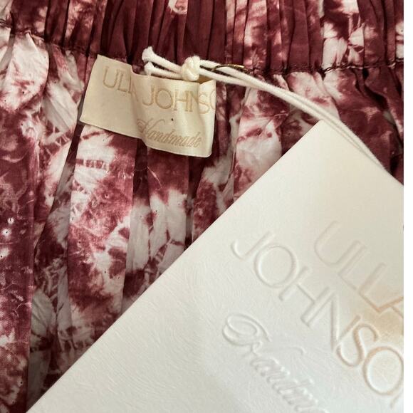 Ulla Johnson Martine Dress In Syrah Shibori Hand-Tied Cotton Mini Size 2 - Picture 9 of 13